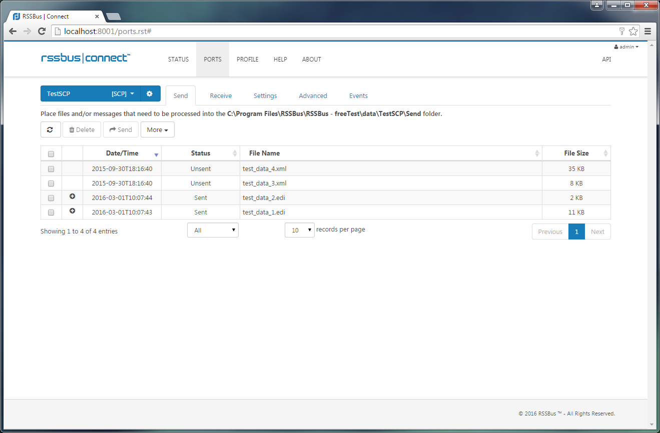 SCP PORT 配置 EDI通信专家