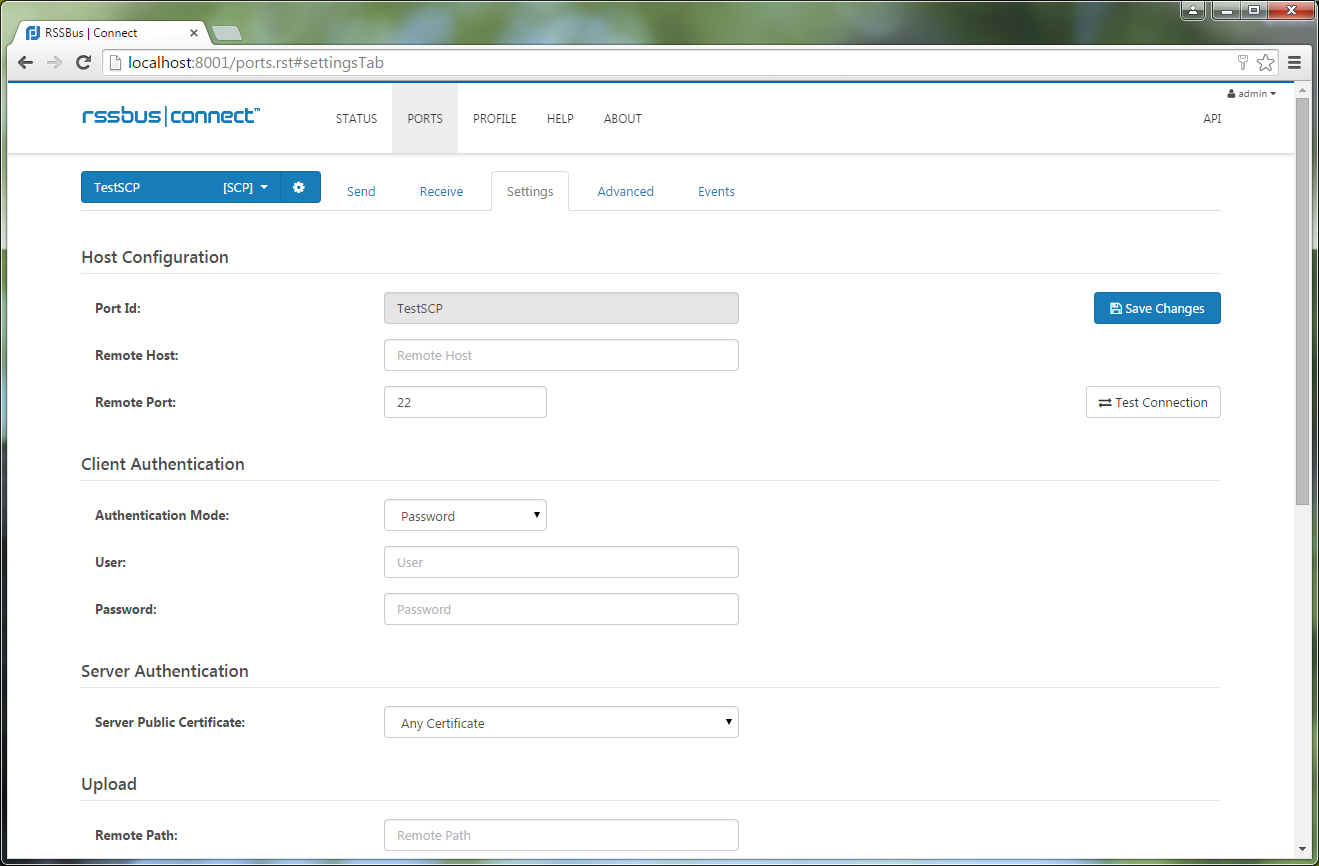 SCP PORT 配置 EDI通信专家